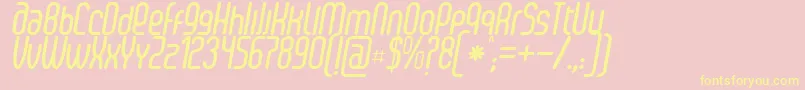 SenziBoldItalic Font – Yellow Fonts on Pink Background