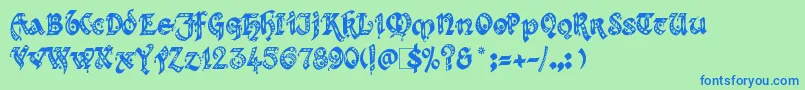 More about Kingthings Font Kingthings Font – Blue Fonts on Green Background