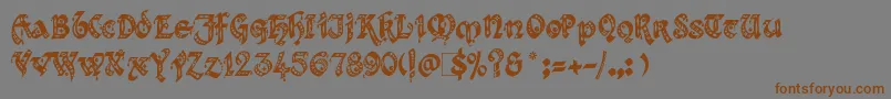 Kingthings Font – Brown Fonts on Gray Background