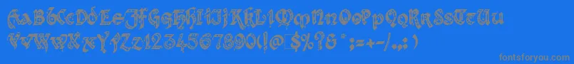 Шрифт Kingthings – серые шрифты на синем фоне