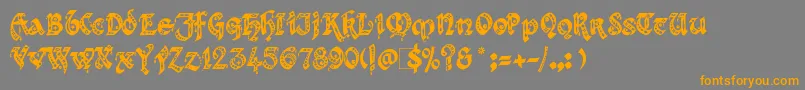 Kingthings Font – Orange Fonts on Gray Background