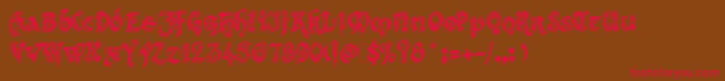 Kingthings Font – Red Fonts on Brown Background
