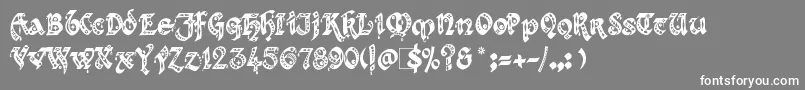 フォントKingthings – 灰色の背景に白い文字