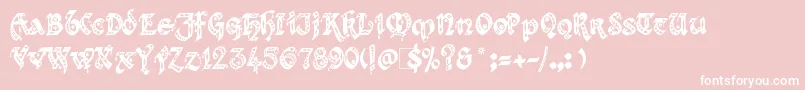 Kingthings Font – White Fonts on Pink Background