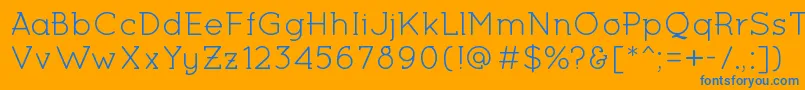 MiltonKeynesRegular Font – Blue Fonts on Orange Background