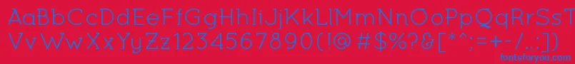 MiltonKeynesRegular Font – Blue Fonts on Red Background