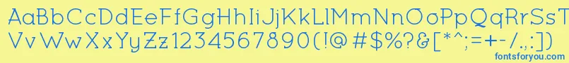 MiltonKeynesRegular Font – Blue Fonts on Yellow Background