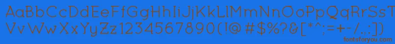 MiltonKeynesRegular Font – Brown Fonts on Blue Background