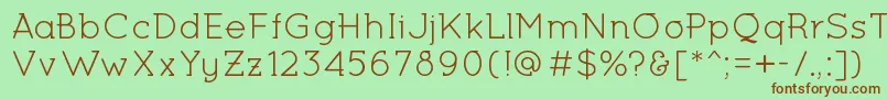 MiltonKeynesRegular Font – Brown Fonts on Green Background