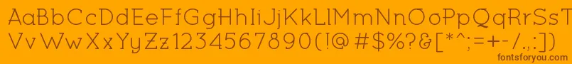 MiltonKeynesRegular Font – Brown Fonts on Orange Background