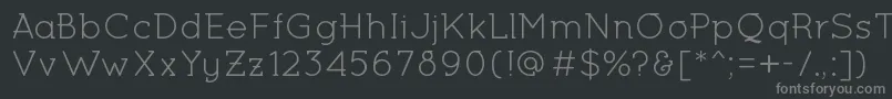 MiltonKeynesRegular Font – Gray Fonts on Black Background