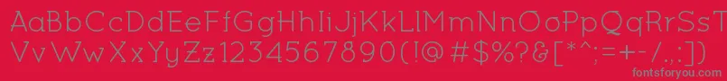 MiltonKeynesRegular Font – Gray Fonts on Red Background