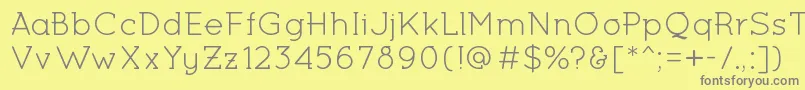 MiltonKeynesRegular Font – Gray Fonts on Yellow Background