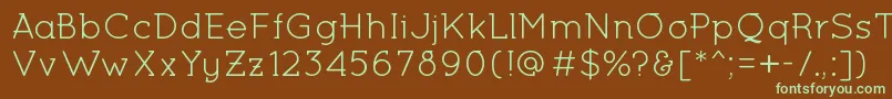 MiltonKeynesRegular Font – Green Fonts on Brown Background