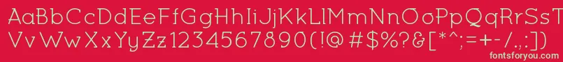 MiltonKeynesRegular Font – Green Fonts on Red Background