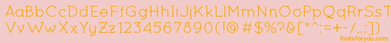 MiltonKeynesRegular Font – Orange Fonts on Pink Background