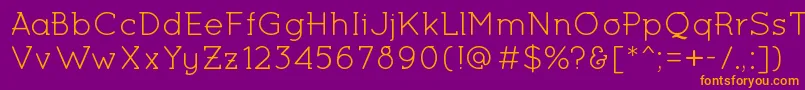 MiltonKeynesRegular Font – Orange Fonts on Purple Background