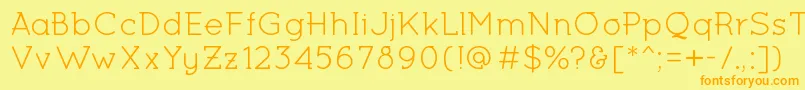 MiltonKeynesRegular Font – Orange Fonts on Yellow Background