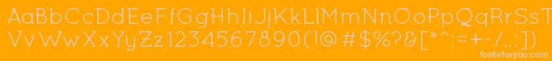 MiltonKeynesRegular Font – Pink Fonts on Orange Background
