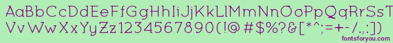MiltonKeynesRegular Font – Purple Fonts on Green Background