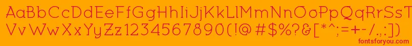 MiltonKeynesRegular Font – Red Fonts on Orange Background