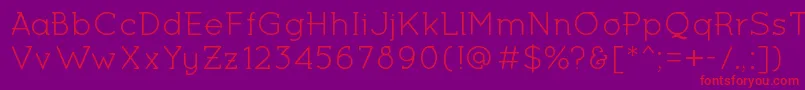 MiltonKeynesRegular Font – Red Fonts on Purple Background