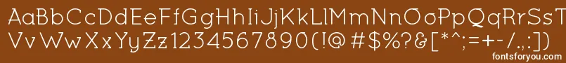 MiltonKeynesRegular Font – White Fonts on Brown Background