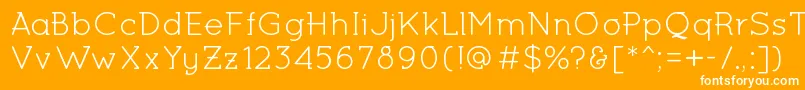 MiltonKeynesRegular Font – White Fonts on Orange Background