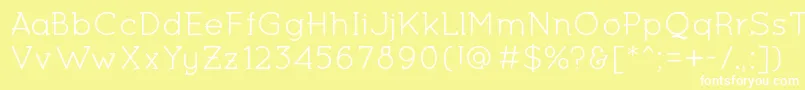 MiltonKeynesRegular Font – White Fonts on Yellow Background