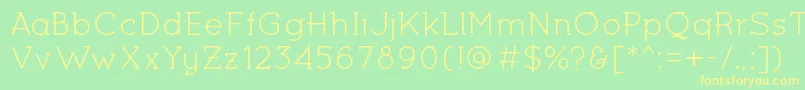 MiltonKeynesRegular Font – Yellow Fonts on Green Background