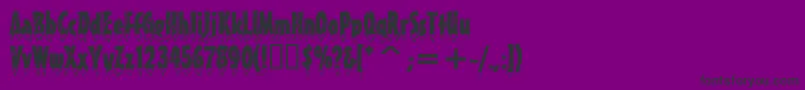 Givre-Schriftart – Schwarze Schriften auf violettem Hintergrund