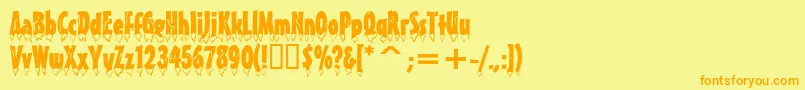 Шрифт Givre – оранжевые шрифты на жёлтом фоне