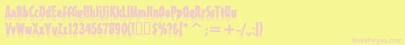 Givre Font – Pink Fonts on Yellow Background