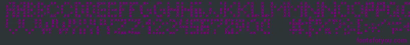 LcEmbroidery Font – Purple Fonts on Black Background