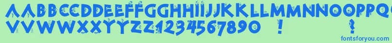 Corrosclassicclimbers Font – Blue Fonts on Green Background