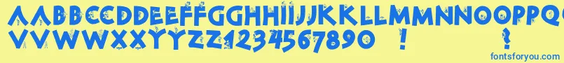 Corrosclassicclimbers Font – Blue Fonts on Yellow Background