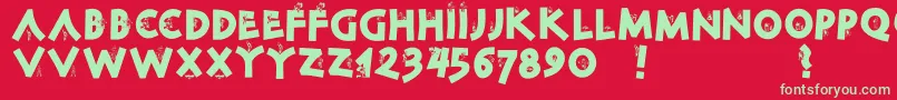 Corrosclassicclimbers Font – Green Fonts on Red Background