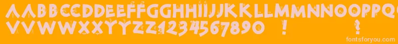 Corrosclassicclimbers Font – Pink Fonts on Orange Background