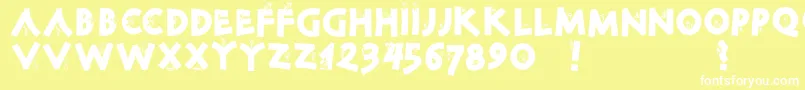 Corrosclassicclimbers Font – White Fonts on Yellow Background