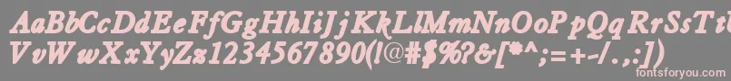 TiascosskBoldItalic Font – Pink Fonts on Gray Background