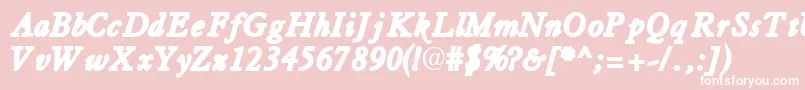 TiascosskBoldItalic Font – White Fonts on Pink Background