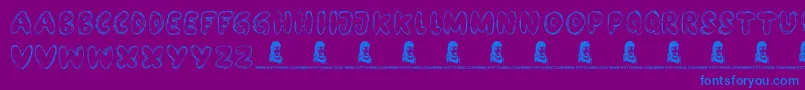 BubbleBash Font – Blue Fonts on Purple Background