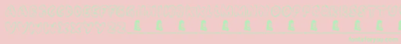 BubbleBash Font – Green Fonts on Pink Background