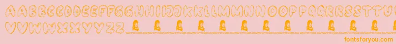 BubbleBash Font – Orange Fonts on Pink Background