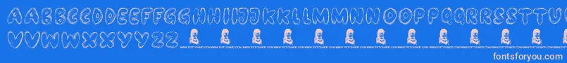 BubbleBash Font – Pink Fonts on Blue Background