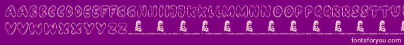 BubbleBash Font – Pink Fonts on Purple Background