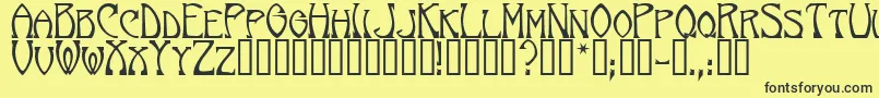 NorumbegaTM Font – Black Fonts on Yellow Background