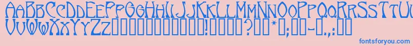 NorumbegaTM Font – Blue Fonts on Pink Background