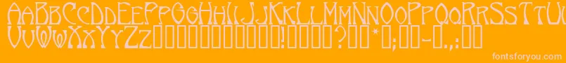 NorumbegaTM Font – Pink Fonts on Orange Background