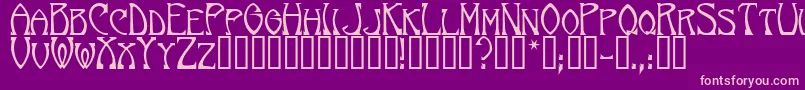 NorumbegaTM Font – Pink Fonts on Purple Background